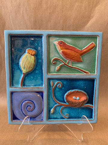 Nests and Birds w/ Poppy Tile