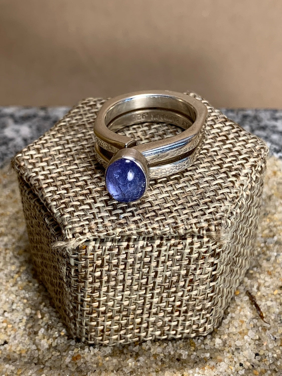 Sterling Silver and Tanzanite Ring SZ 7