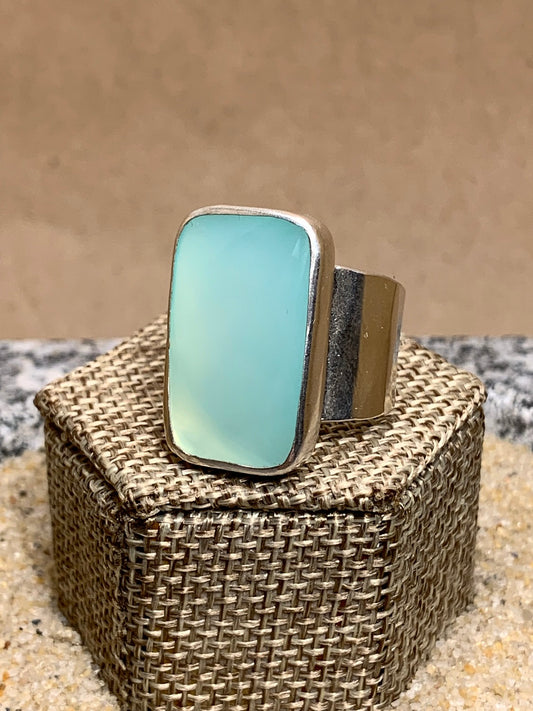 Sterling Silver and Chalcedony Ring SZ 10