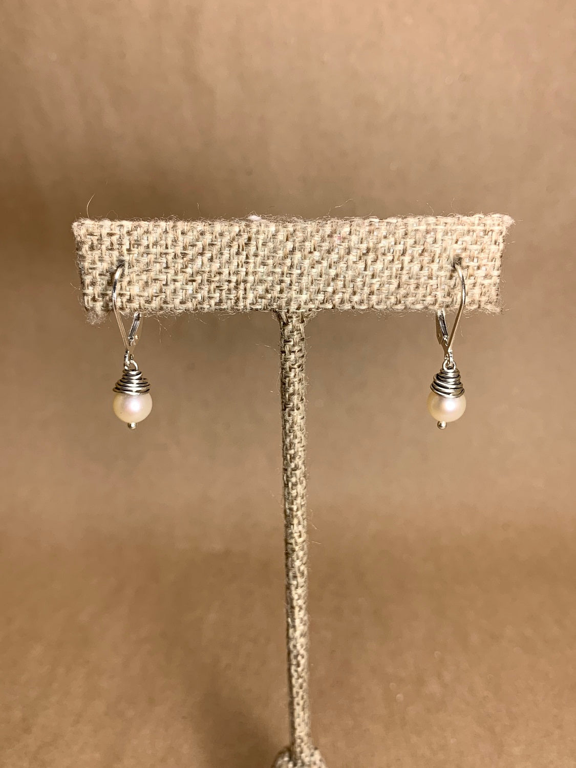 Pearl and Sterling Silver Earrings