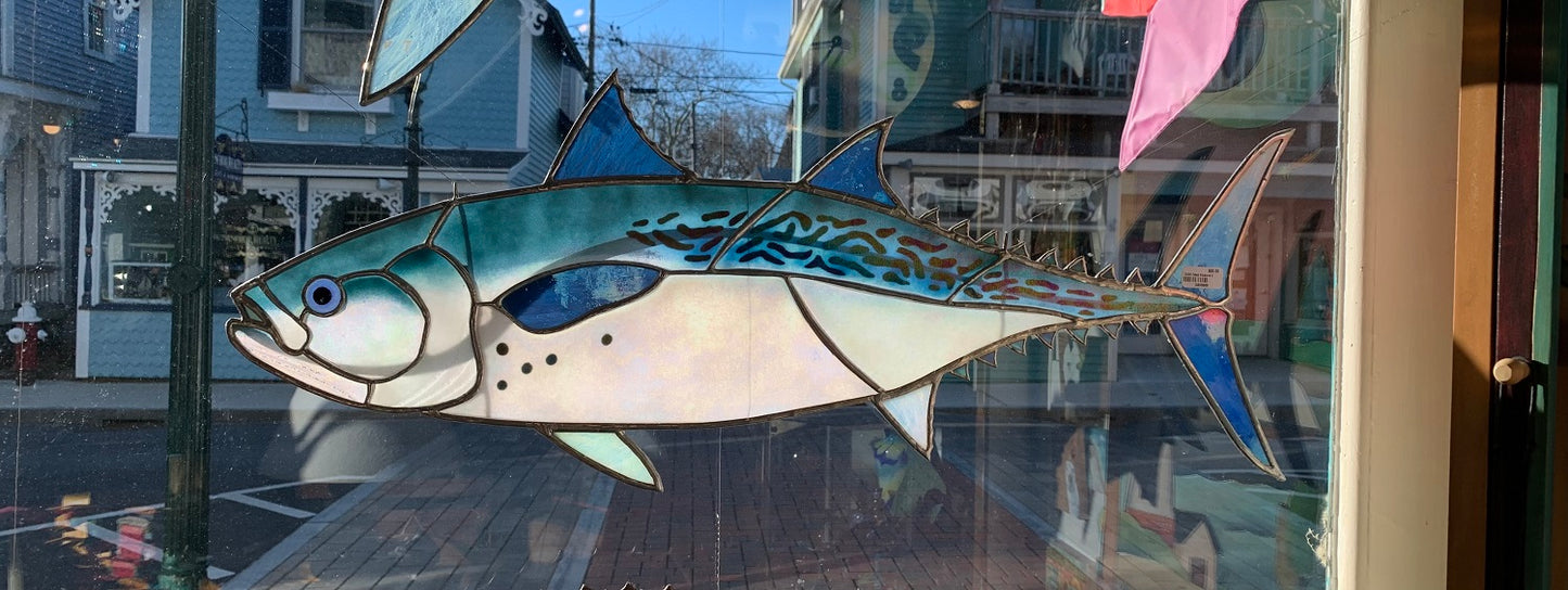 Fused/Stained Glass False Albacore 29" L